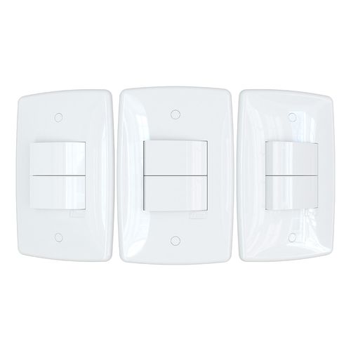 Conjunto Finesse+ Branco 2X4 2 TC Paralelo B-Lux