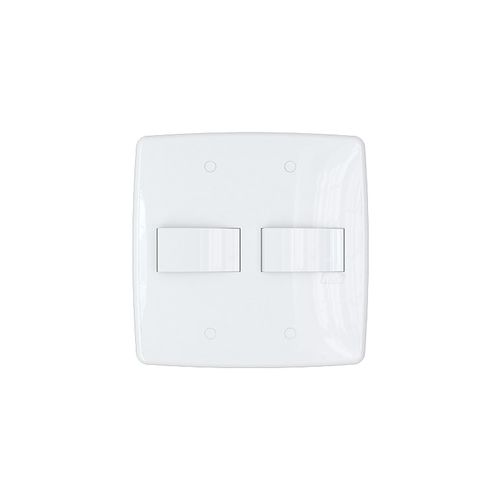 Conjunto Finesse+ Branco 4X4 1 Tecla Simples +1 Tecla Paralelo B-Lux